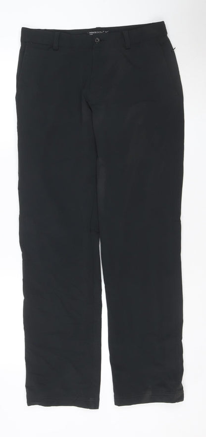 Nike Golf Men's Black Chino Trousers M 30x32 Lightweight Stretch