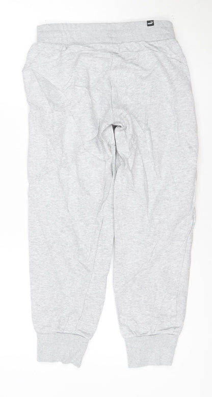 Puma Women's Grey Jogger Trousers XS Cotton Blend Activewear
