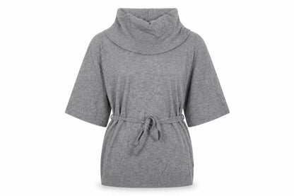 Jasper Conran Women Grey Cowl Neck Belted Tunic Jumper Size 8