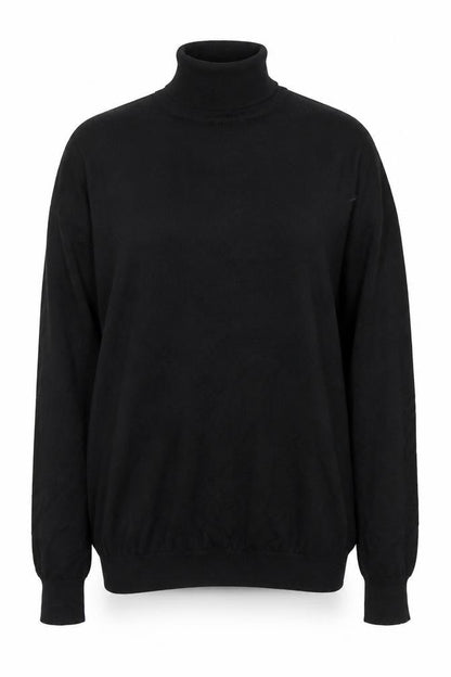 Calvin Klein Women's Black 2XL Roll Neck Wool Jumper