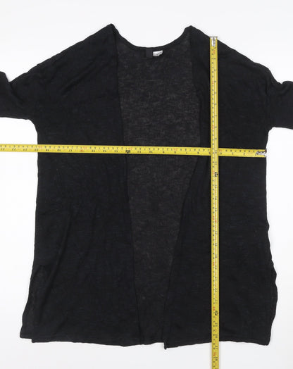 H&M Divided Womens Black XS Open Front Long Sleeve Cardigan