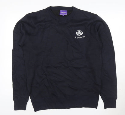 Ballantrae Men's Blue Crew Neck Pullover Jumper L Classic Fit