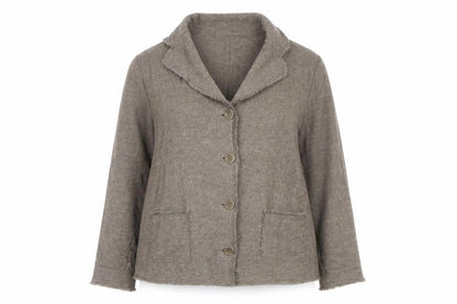 EAST Women’s Brown Wool Button-Up Jacket Size 16