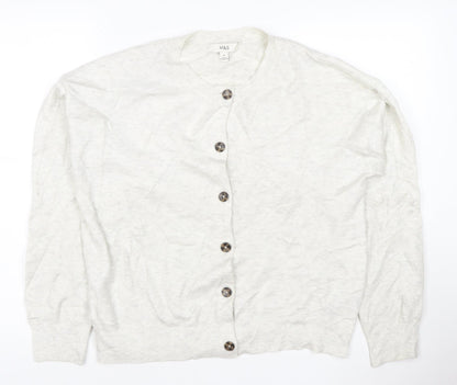 Marks and Spencer Women's Ivory Knit Button Cardigan Size M