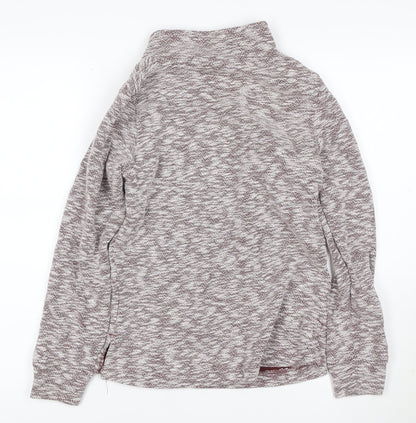 Brakeburn Women Burgundy Knit Pullover Sweatshirt UK 10