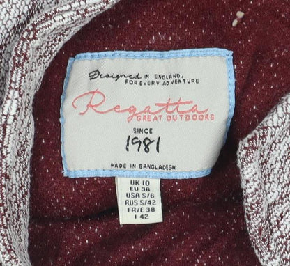 Brakeburn Women Burgundy Knit Pullover Sweatshirt UK 10
