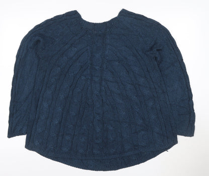 Per Una Women’s Blue Cable-Knit Long Sleeve Jumper Size L