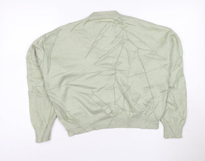 Apricot Women’s Green Crew Neck Relaxed Fit Knit Jumper Size 12