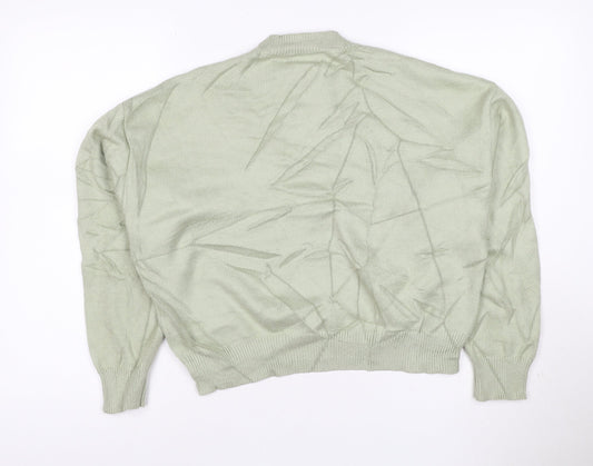 Apricot Women’s Green Crew Neck Relaxed Fit Knit Jumper Size 12