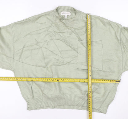 Apricot Women’s Green Crew Neck Relaxed Fit Knit Jumper Size 12