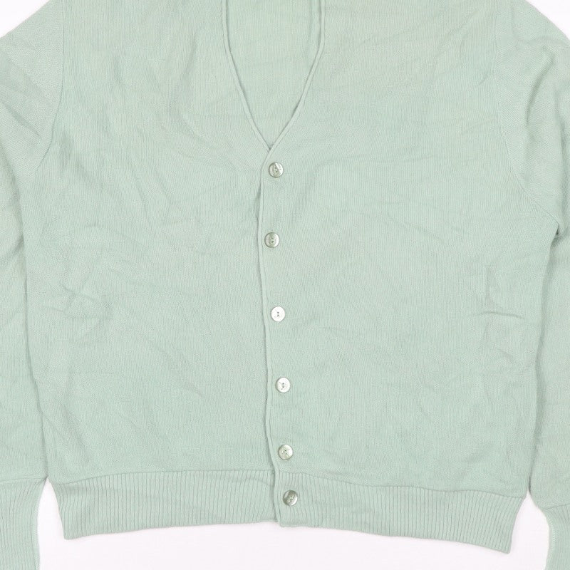 Arnold Palmer Robert Bruce Men's Green L V-Neck Button Cardigan