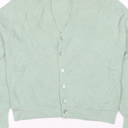 Arnold Palmer Robert Bruce Men's Green L V-Neck Button Cardigan