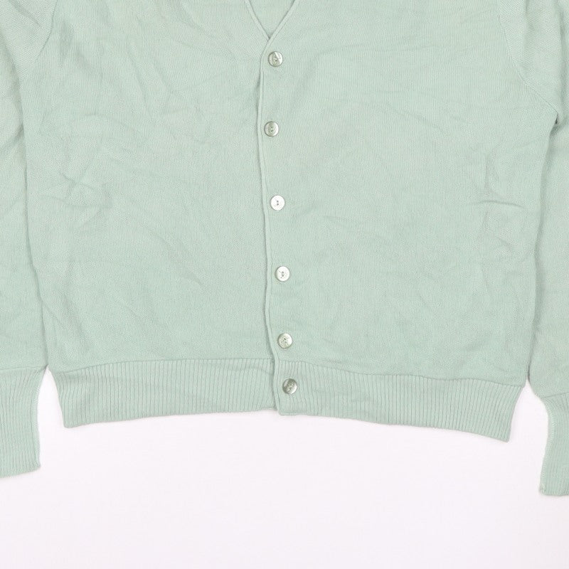 Arnold Palmer Robert Bruce Men's Green L V-Neck Button Cardigan