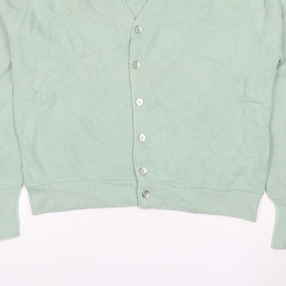 Arnold Palmer Robert Bruce Men's Green L V-Neck Button Cardigan