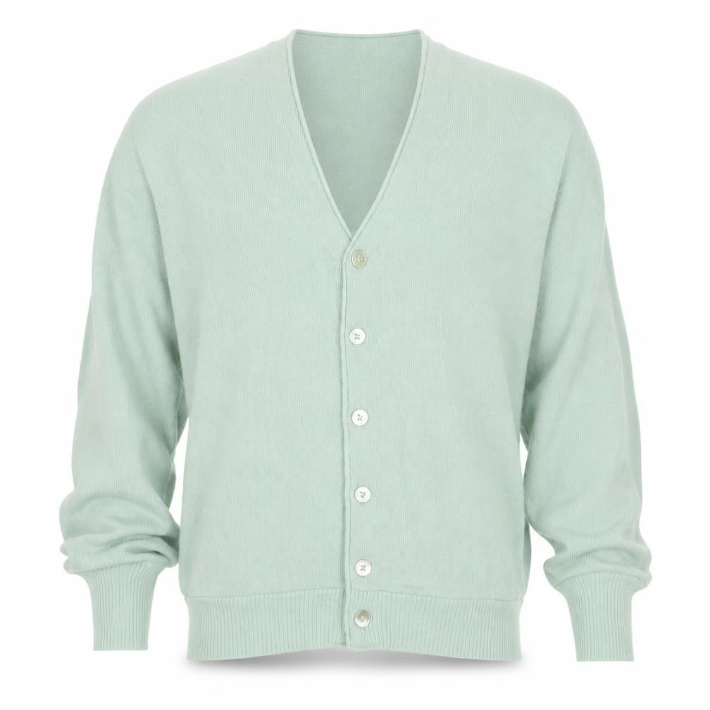 Arnold Palmer Robert Bruce Men's Green L V-Neck Button Cardigan