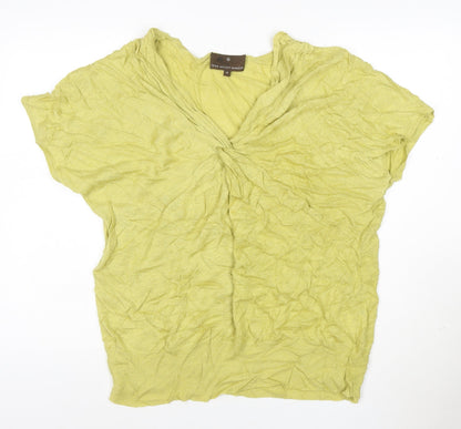 Fenn Wright Manson Women’s Green Linen Blend Tunic Blouse Size 14