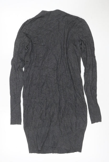 Oasis Women Grey XS Cotton Button Long Sleeve Cardigan