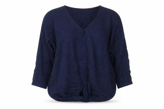 White Stuff Women’s Blue Cotton V-Neck Knit Pullover Jumper Size 12