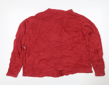 Honor Millburn Women's Red Acrylic Button Cardigan Size 14-16