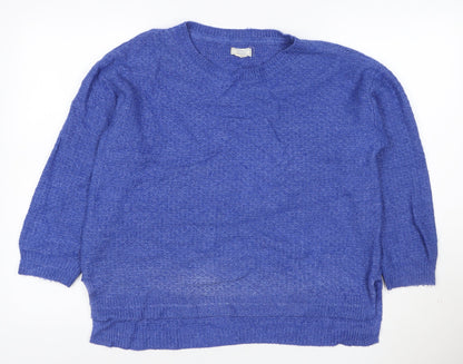 Fat Face Women's Blue Crew Neck Knit Pullover Jumper M