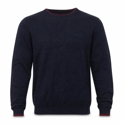 Ben Sherman Men's Blue Cotton Crew Neck Jumper Size L