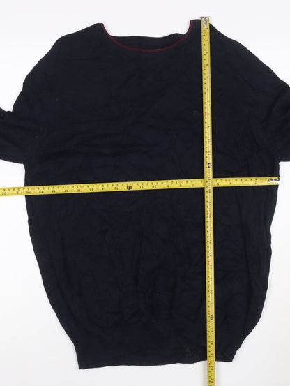 Ben Sherman Men's Blue Cotton Crew Neck Jumper Size L