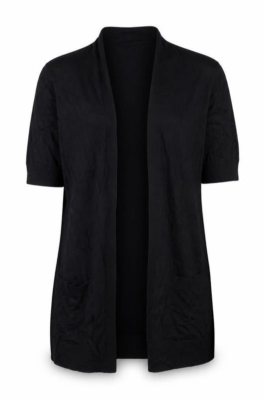 Wallis Womens Black Viscose Cotton Open Front Cardigan M