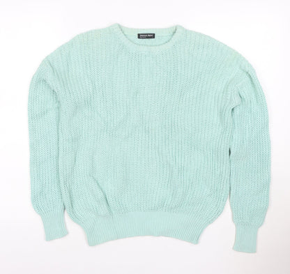 American Apparel Women Green S Chunky-Knit Cotton Jumper