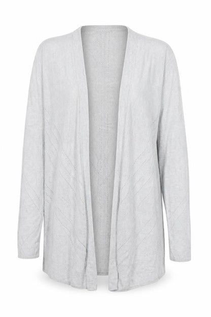 Principles Women’s Grey Knit Open Cardigan Size 12 V-Neck Lightweight