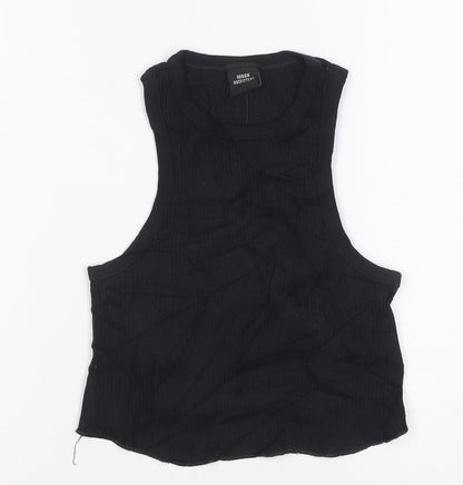 Urban Outfitters Women's Black Cropped Tank Top Size S