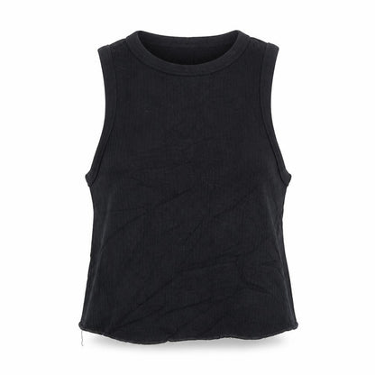 Urban Outfitters Women's Black Cropped Tank Top Size S