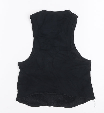 Urban Outfitters Women's Black Cropped Tank Top Size S