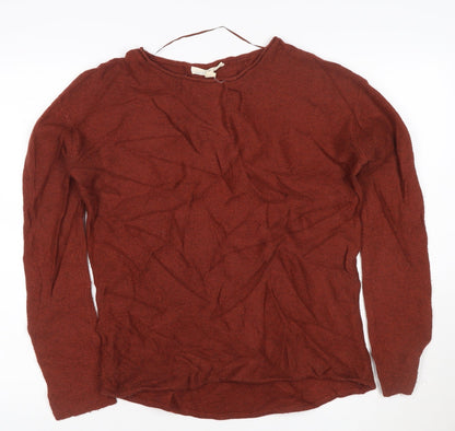 Seasalt Cornwall Women’s Brown Wool Knit Jumper Size 14