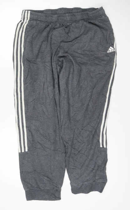 adidas Men Grey 2XL Jogger Sweatpants French Terry Tapered Fit