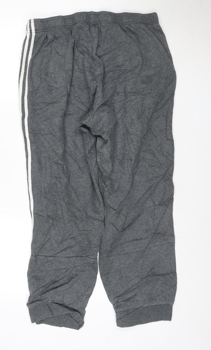 adidas Men Grey 2XL Jogger Sweatpants French Terry Tapered Fit