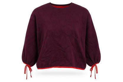 Jaeger Women's Red Wool Crew Neck Long Sleeve Pullover Jumper S