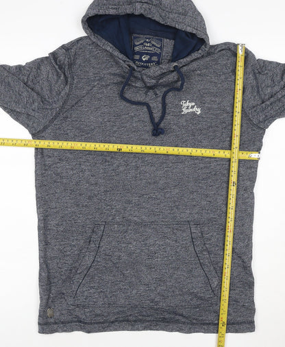 Tokyo Laundry Men's Blue Pullover Hoodie Size M Hooded Sweatshirt