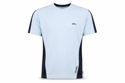 Slazenger Men's Blue Colourblock Crew Neck Short Sleeve T-Shirt M