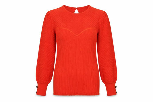 Lipsy Women Red Knit Long Sleeve Pullover Jumper Size 14