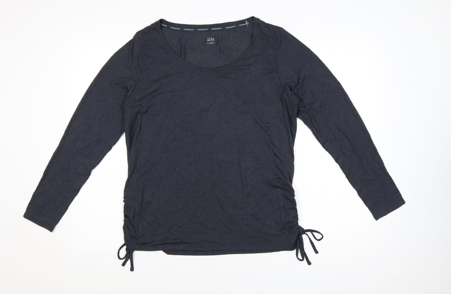 Marks and Spencer Goodmove Women's Black Size 16 Long Sleeve Active T-Shirt