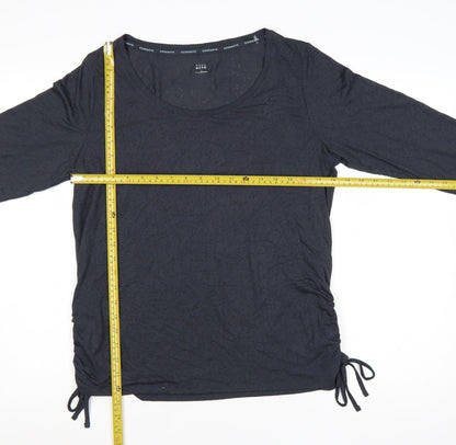 Marks and Spencer Goodmove Women's Black Size 16 Long Sleeve Active T-Shirt