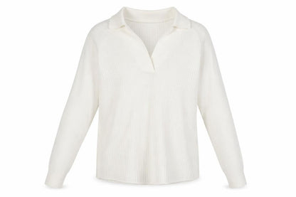 Next Women’s Ivory Collared Knit Pullover Jumper Size 14