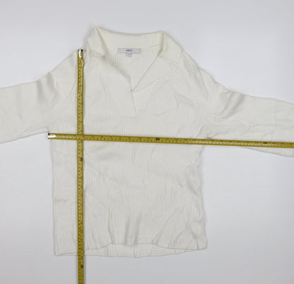 NEXT Women’s Ivory Collared Knit Pullover Jumper Size 14
