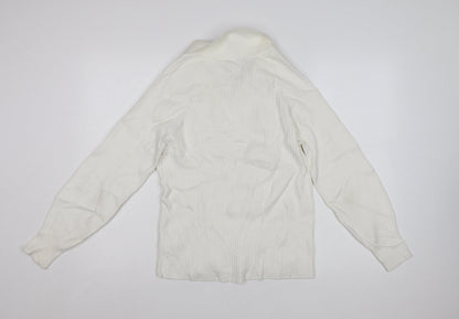 NEXT Women’s Ivory Collared Knit Pullover Jumper Size 14