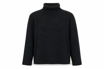 Laura Ashley Womens Black Wool Roll Neck Jumper Size L