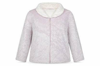 Debenhams Women Pink Fleece Zip Robe Plus Size 20-22