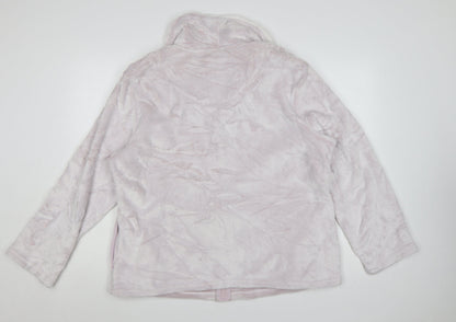 Debenhams Women Pink Fleece Zip Robe Plus Size 20-22