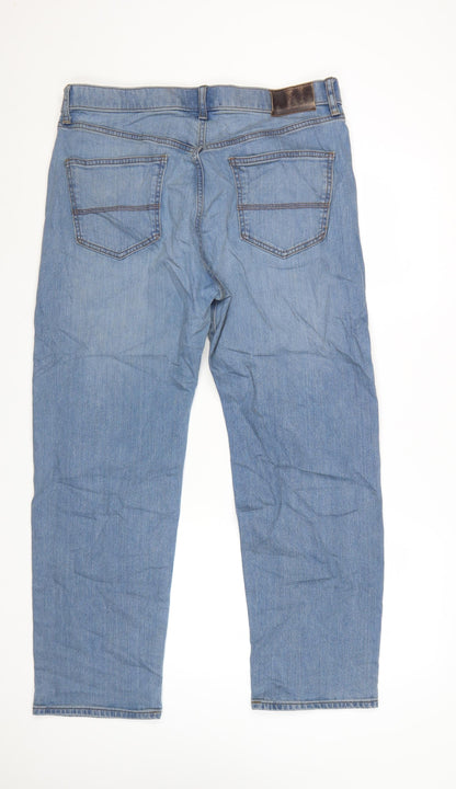Marks and Spencer Men's Blue Straight Fit Denim Jeans 36W 31L