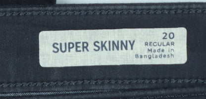 Marks and Spencer Women Black Super Skinny Stretch Jeans Size 20 Regular