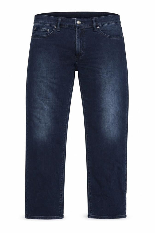 Marks and Spencer Men's Blue Straight Fit Jeans 40L Cotton Denim